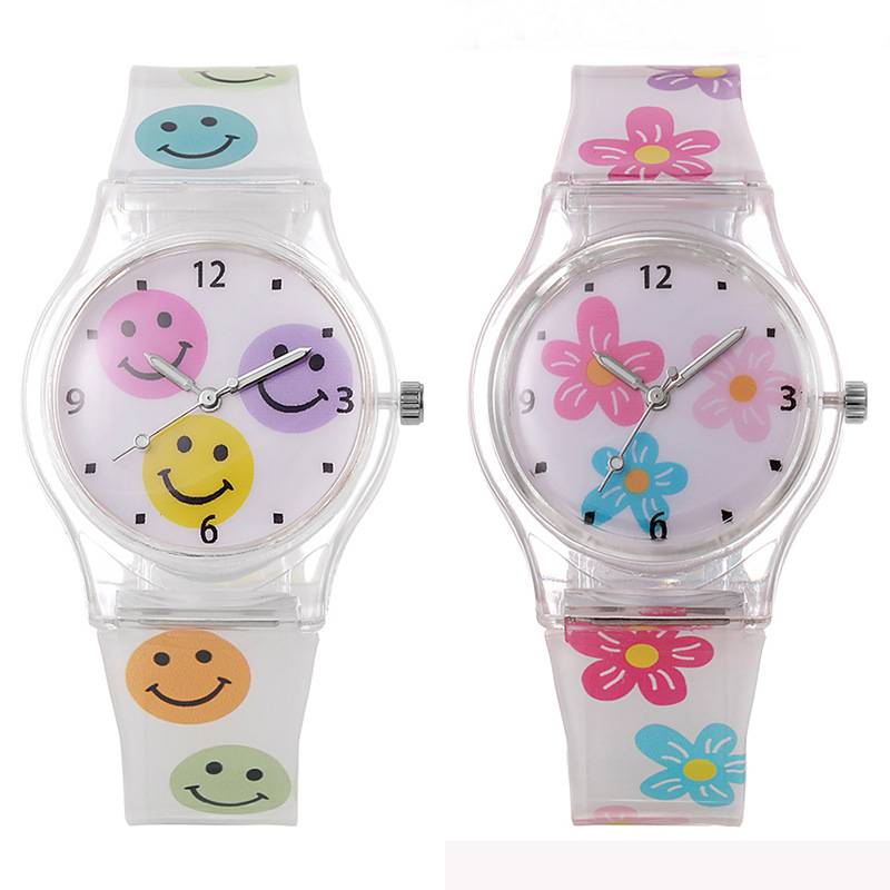 Cross-Border New Style Elementary and Middle School Student Watches, Ins-Style Fresh and Transparent Children's Watches, Cartoon Student Quartz Watches