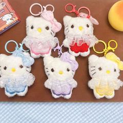 网红爆款吱吱叫HelloKitty包包钥匙扣少女情侣猫咪挂饰KT猫小挂件