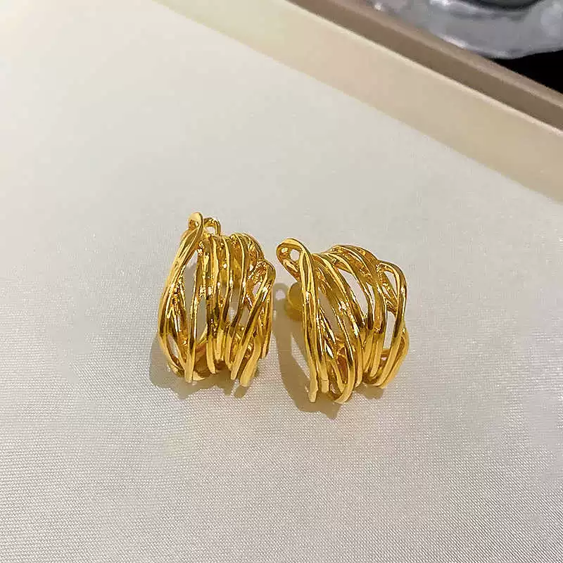 Серьги (Baoyu) металлическая серебряная игла, простой элегантный дизайн, высокое качество