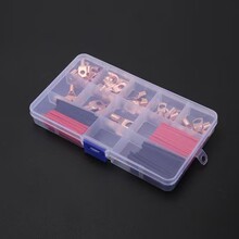 100Pcs环端子SC镀锡铜管套裸电缆压接/焊接套件环形端子套件