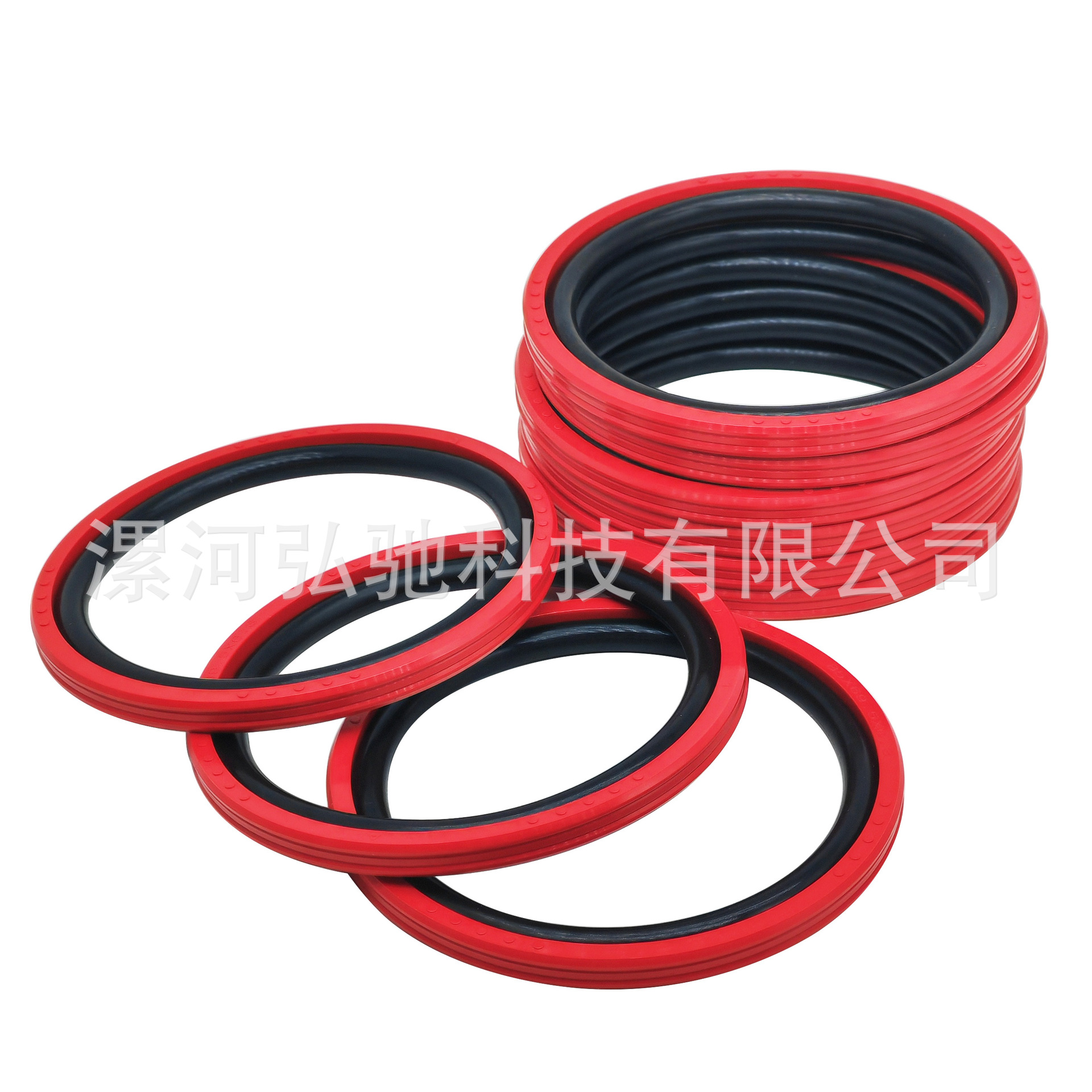 源头工厂供应红色OE格莱圈TPU NBR材质 聚氨酯格莱圈组合密封圈
