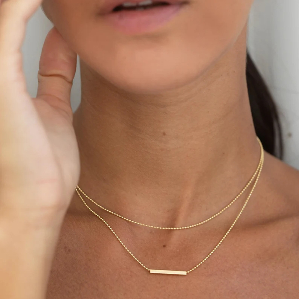 Simple Style Geometric Stainless Steel Necklace Plating Stainless Steel Necklaces