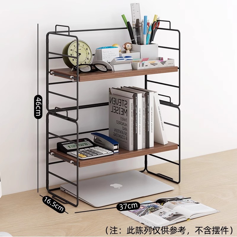 Hogar simple Escritorio de múltiples capas de hierro pequeña estantería de almacenamiento de rack de oficina organizador de escritorio rack de almacenamiento de escritorio