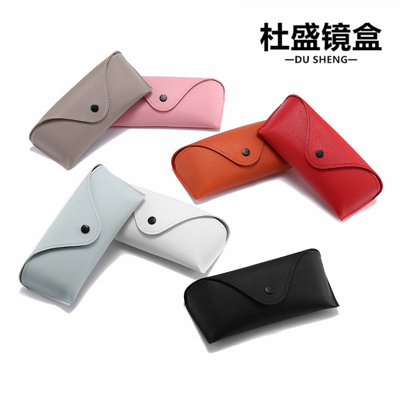 Glasses case 302 litchi pattern sunglasses case goggles case soft bag snap button black sunglasses case for logo