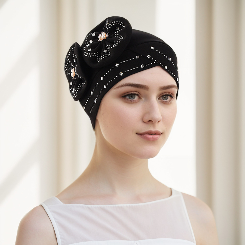 Muslimischer Hut. Space Layer Flower Hot Drill. Afrikanischer Hut. Indischer Hut. Muslimischer Hut_voghion.com