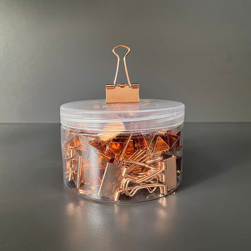 Factory direct sales rose gold long tail clip creative swallowtail clip reverse tail clip folder office stationery small ticket holder cross-border