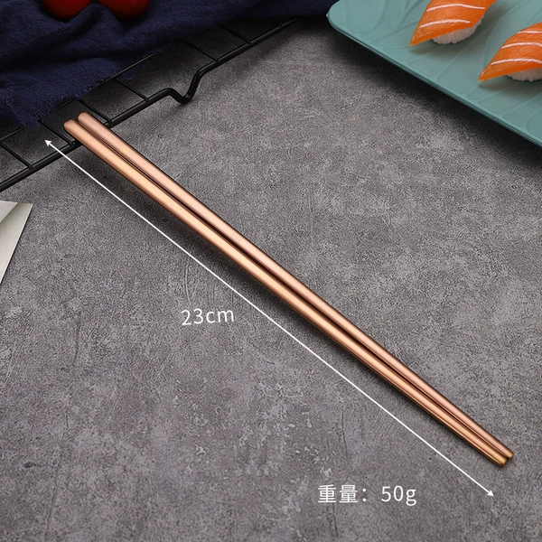 304-Rose gold flat chopsticks