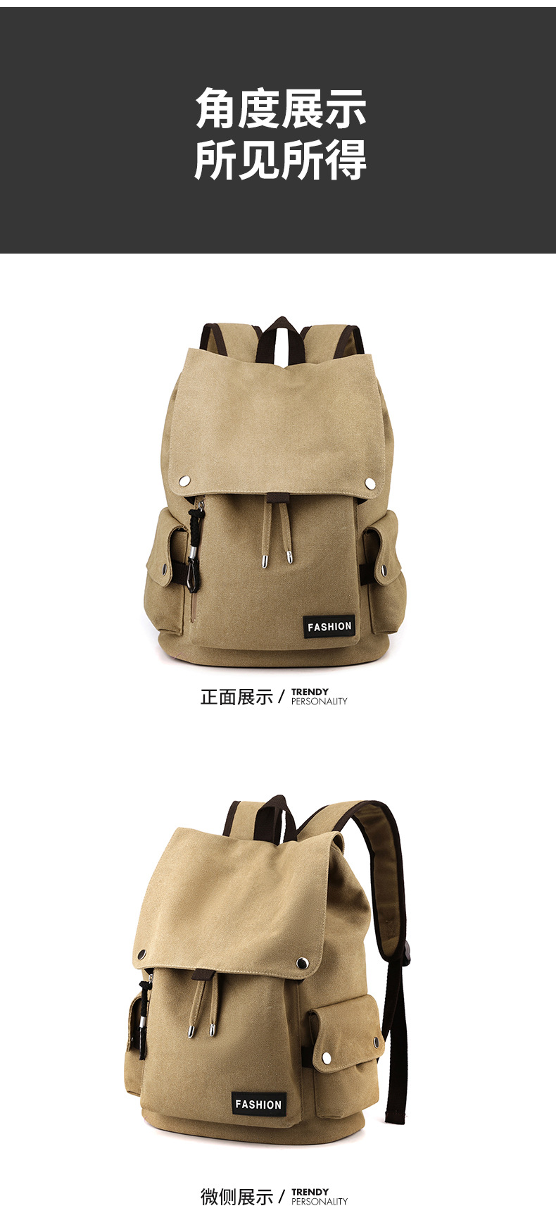2023 New personalized Hong Kong-style backpack, large-capacity fashionable and trendy schoolbag, versatile and casual nylon student backpack undefined