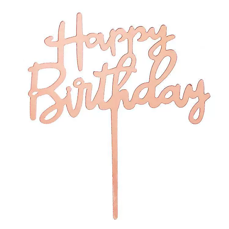 Акриловая надпись на день рождения для торта украшение запись Scribbleed Happy Birthday выпечка вкладыш карта вкладыш