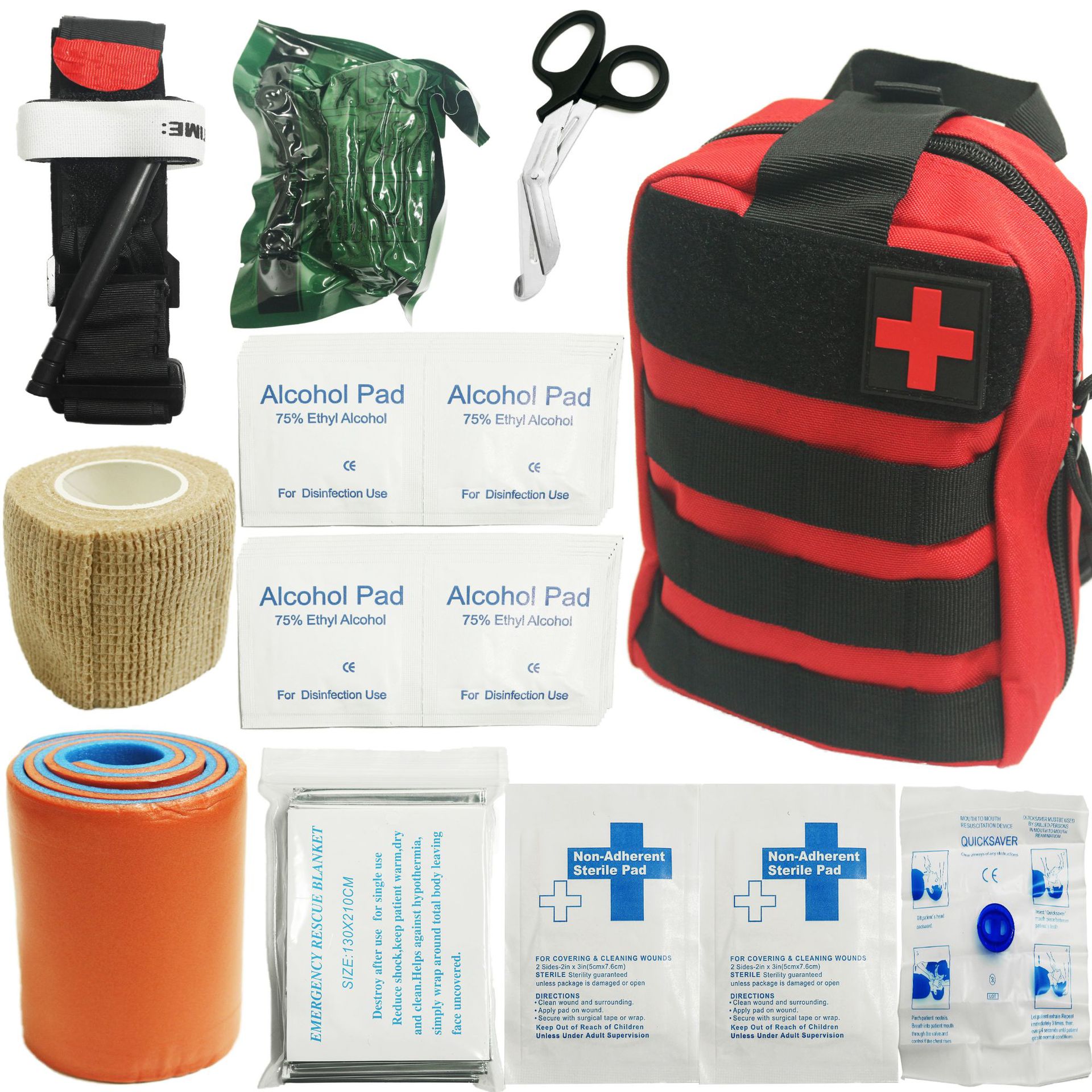 Equipo táctico que acampa al aire libre traje de supervivencia de campo kit de primeros auxilios portátil herramienta de supervivencia de emergencia suministros de emergencia