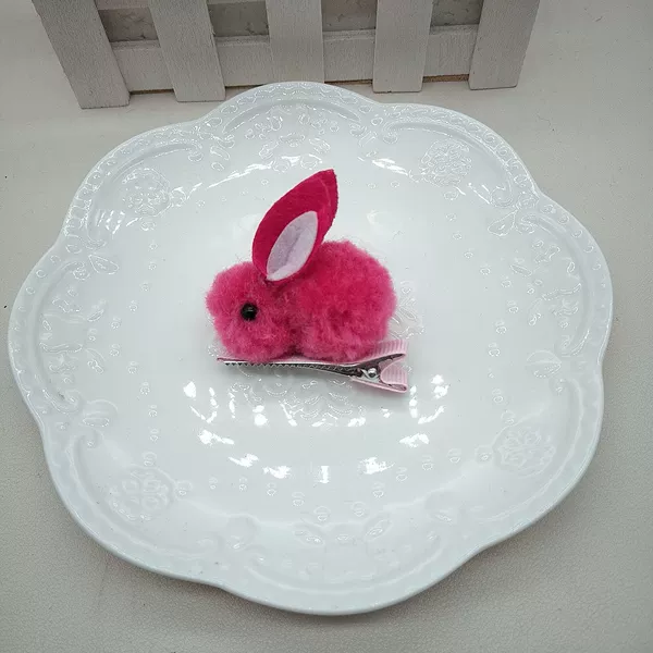 Little Rabbit hairpin rose red