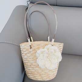一件代发草麦秸秆手工编织草编包小清新海边度假沙滩包工厂批发