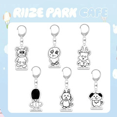 RIIZE PARK《CAFE》快闪亚克力钥匙扣 挂件 拉椅子 2周年应援周边
