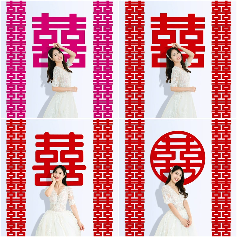 Forestelling Patter Piece Women's Wedding Long Strinking Back Packing Background Gate Men's Wedding Room layout set is oversized