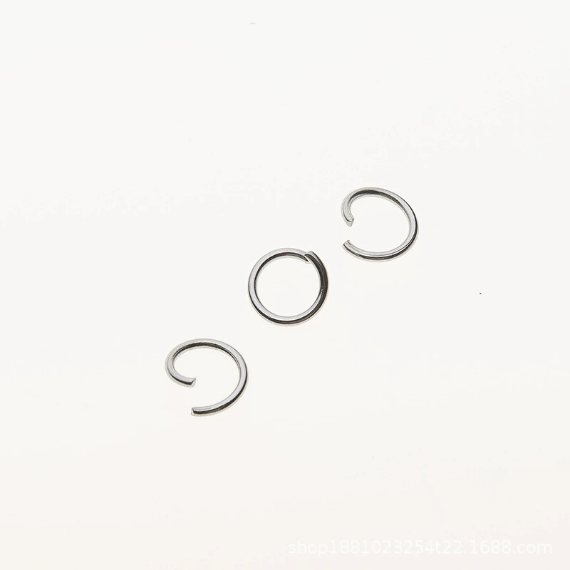 Открытое кольцо из нержавеющей стали, оптовая продажа, одиночное кольцо, подвесное кольцо, круглая цепочка с хвостом, звено цепи, аксессуары ручной работы, ювелирные изделия, открытое кольцо