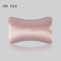 Bulk Cross-border 19mm Silk Car Headrest Car Accessory 100% Mulberry Silk Plain Color Car Waist Support