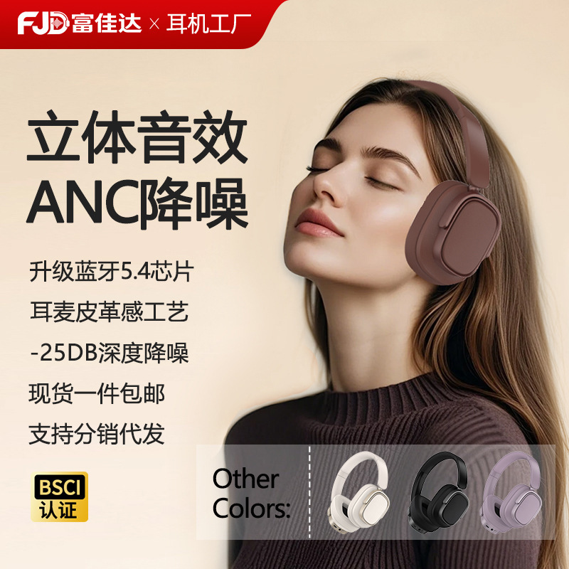 Retro Bluetooth Over-Ear Headphones with True Active Noise Cancellation, 3D Full-Coverage Earbuds, Universal for Mobile Phones and Computers, Dropshipping Retro Bluetooth Over-Ear Headphones with True Active Noise Cancellation, 3D Full-Coverage Earbuds, Universal for Mobile Phones and Computers, Dropshipping