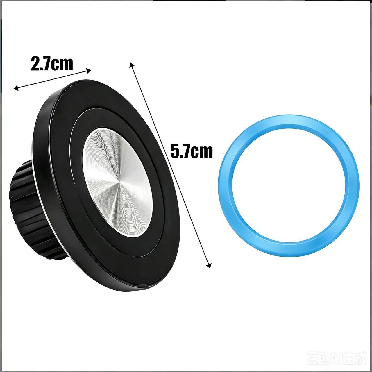 White Magsafe Magnetic Car Phone Holder with Adhesive Back Ring and Enhanced Magnets for Live Streaming