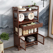 新中式多宝阁茶具架子博古架多层茶叶架置物架茶柜茶室摆件展示架