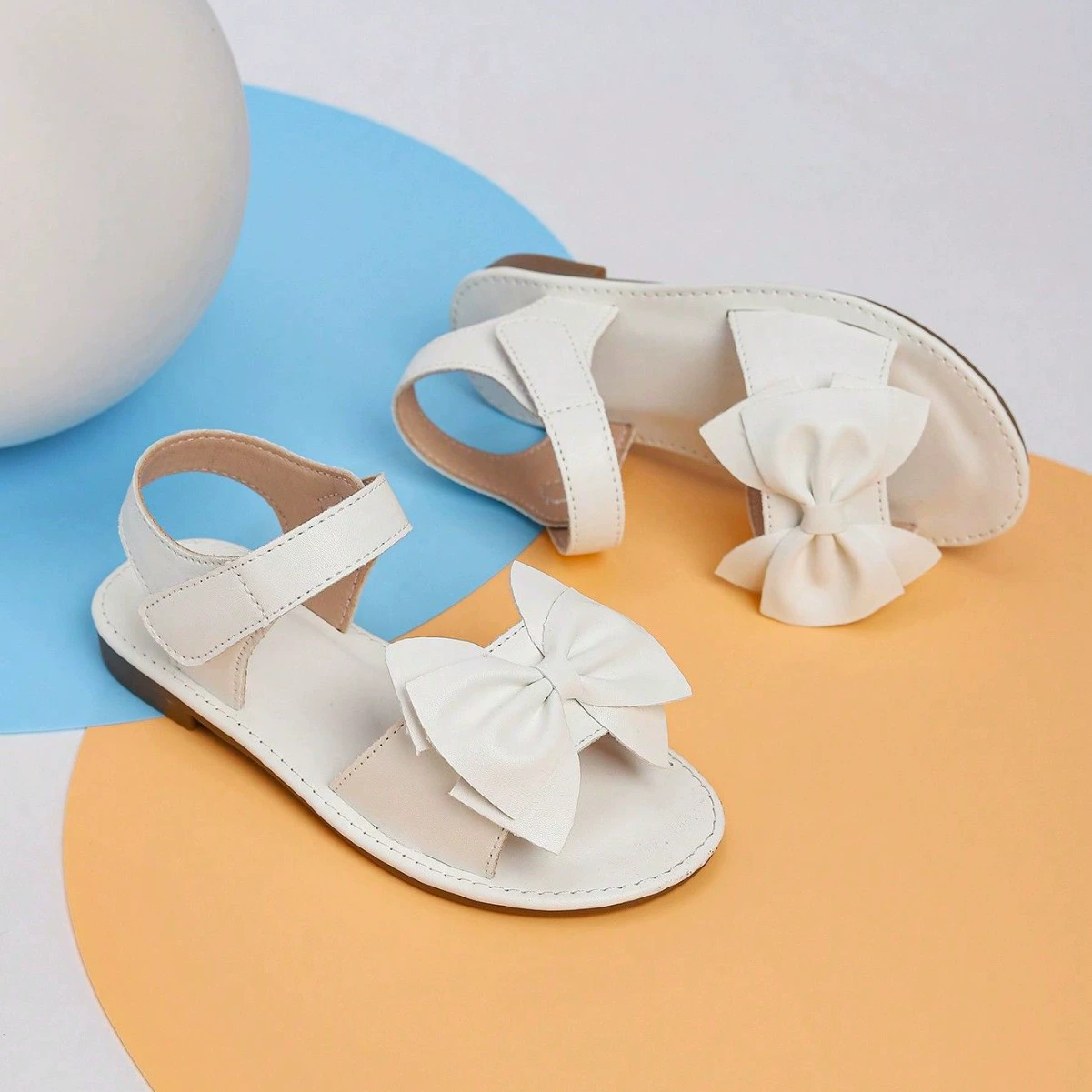 Трансграничная внешняя торговля весна лето новый школьный ветер бант девушка принцесса сандалия противоскользящая мягкая подошва детская походная обувь