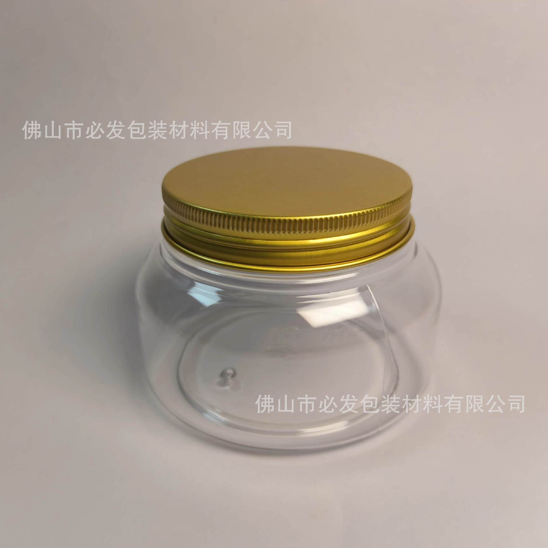 250g; Botella transparente de 250g + tapa de aluminio dorada; PET