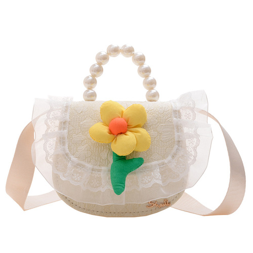 Children's Bags Autumn and Winter New Cute Flower Exquisite Mini Coin Purse Fashion Princess Handbag Accessories Crossbody