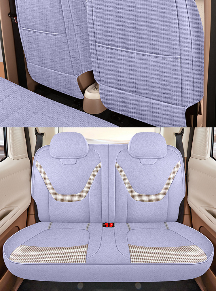 26-Year New Model Suitable for Wuling Mini 5Th Generation, Special Coarse Linen Car Seat Cushion, Four-Season Seat Cushion, International Station