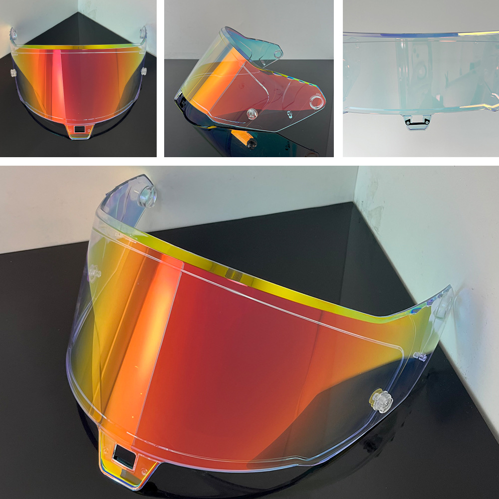 Sr10 Helmet Lens Is Compatible with Sr10 Electroplated Multi-Color Day and Night Universal Color-Changing Lens Sr10 Motorcycle Helmet Mirror