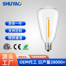 爱迪生led灯丝跨境批发3V12V24V低压ST38灯泡灯串光源E12复古小灯