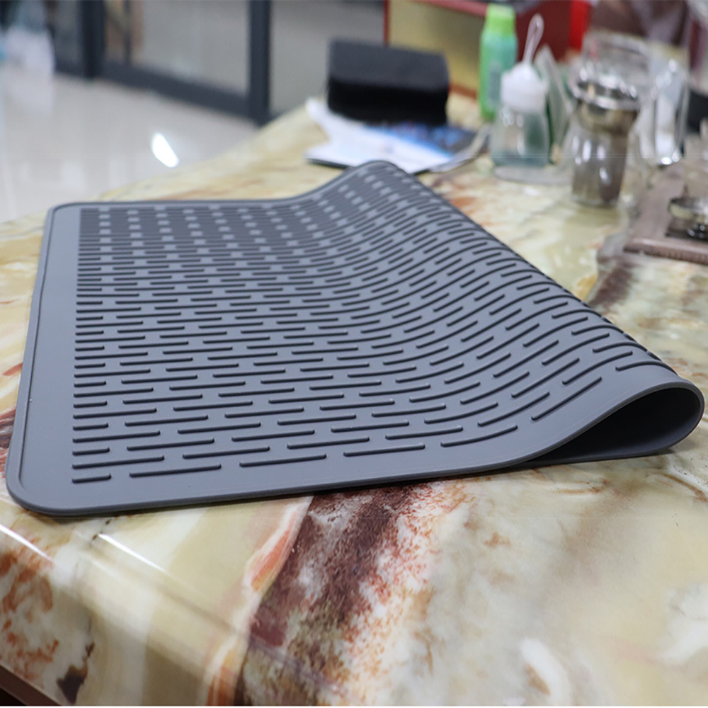 Almohadilla de aislamiento térmico de silicona para el hogar Almohadilla anti-planchado para mesa Almohadilla de drenaje de fregadero de sensación avanzada Almohadilla para vajilla para ollas Almohadilla para alta temperatura