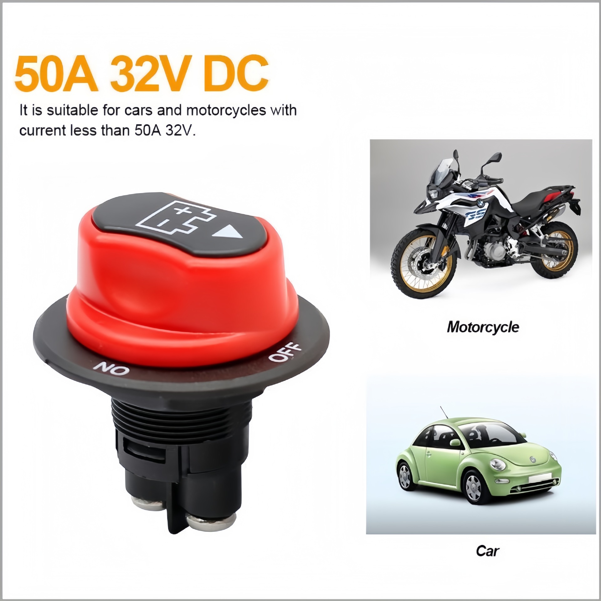 Rv Motorcycle Yacht Leakage Protection Power Supply 50/100/200/300A Rotary Battery Power-Off Switch