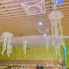 幼儿园吊饰幻彩水母灯材料包挂饰装饰走廊空中环创教室手工海洋风
