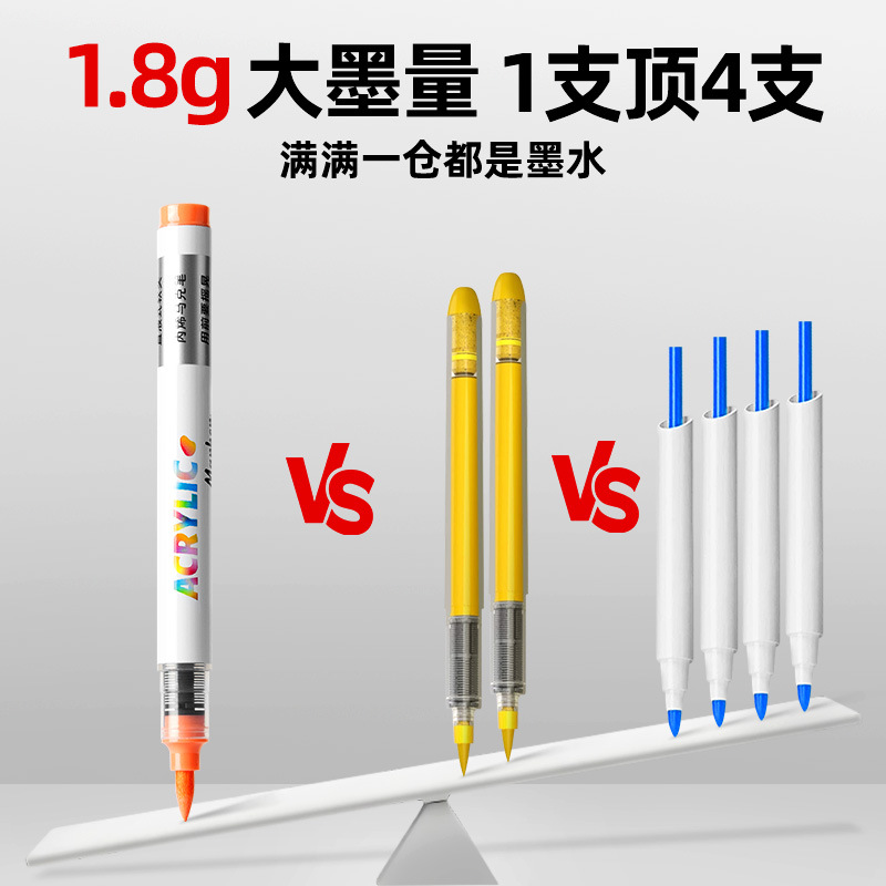 48 colores lavables acrílico marcador lápiz acuarela lápiz acuarela para niños de jardín de infantes graffiti arte pincel de color superpuesto