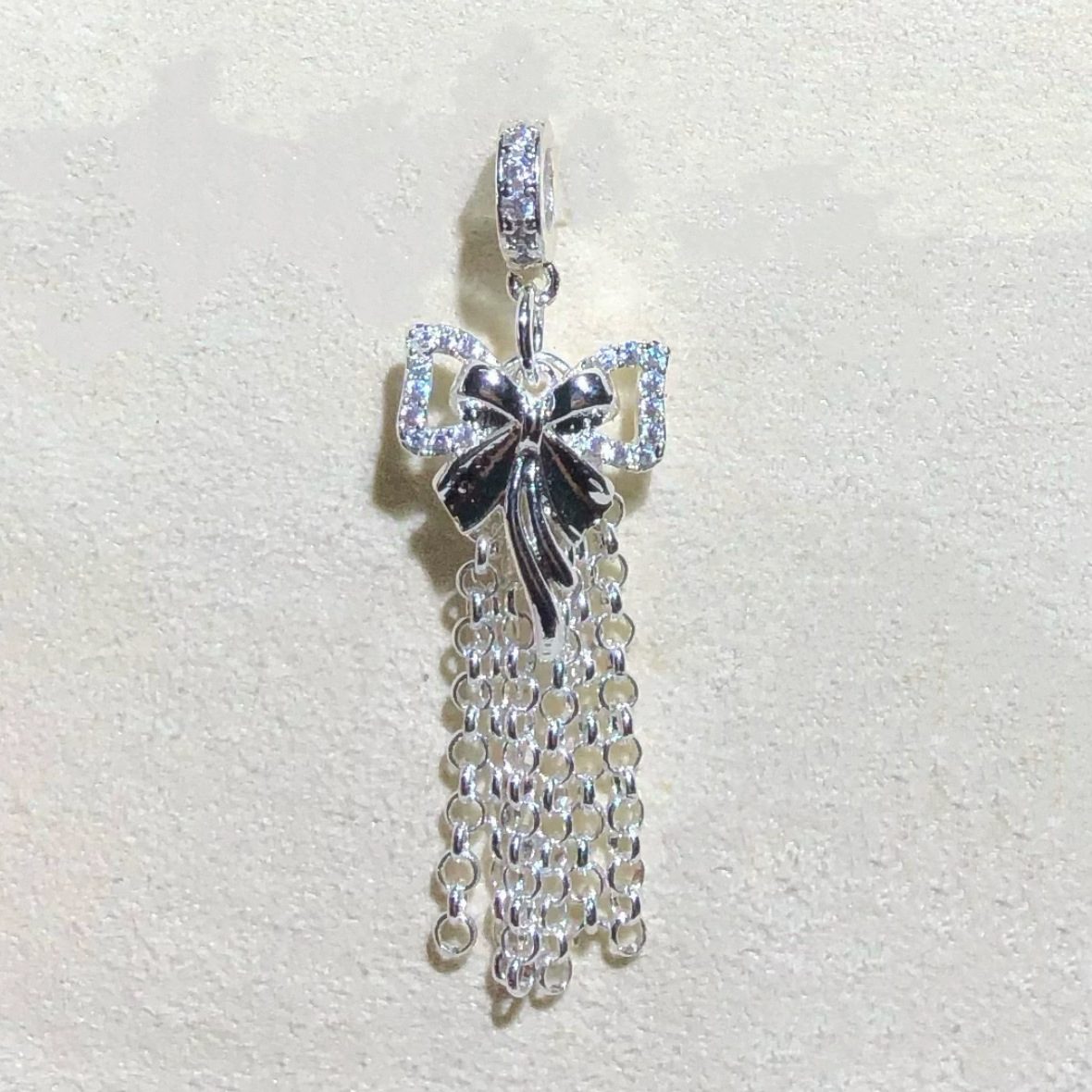 14K Gold-Plated Color-Preserving Crystal DIY Accessories Snowflake Bow Tassel Pendant Tassel Spacer Beads Bracelet Accessories