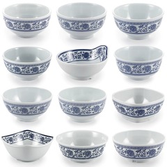 青花磁器茶碗茶碗スープ碗4インチ4.5インチ商用A5メラミン食器レストラン鍋調味料碗