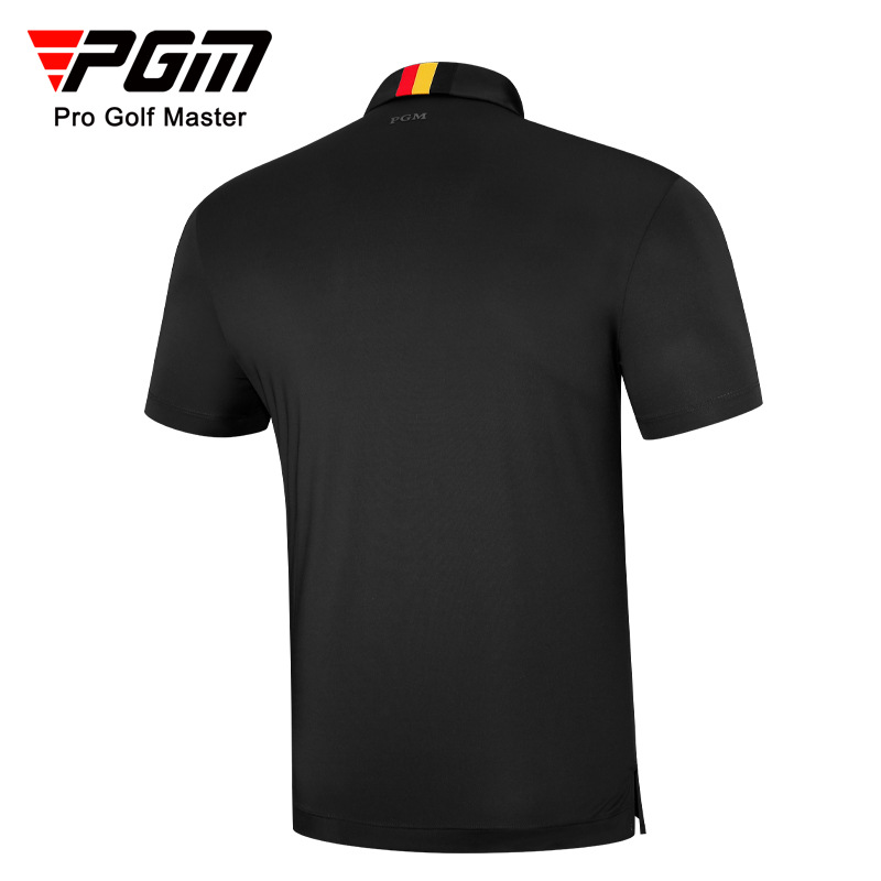 Áo thun nam polo ngắn tay PGM phối màu tương phản mùa hè — KUZ158-Quần kaki, KUZ158-Quần màu xanh hải quân, YF579-Áo màu đen, KUZ158-Quần Trắng