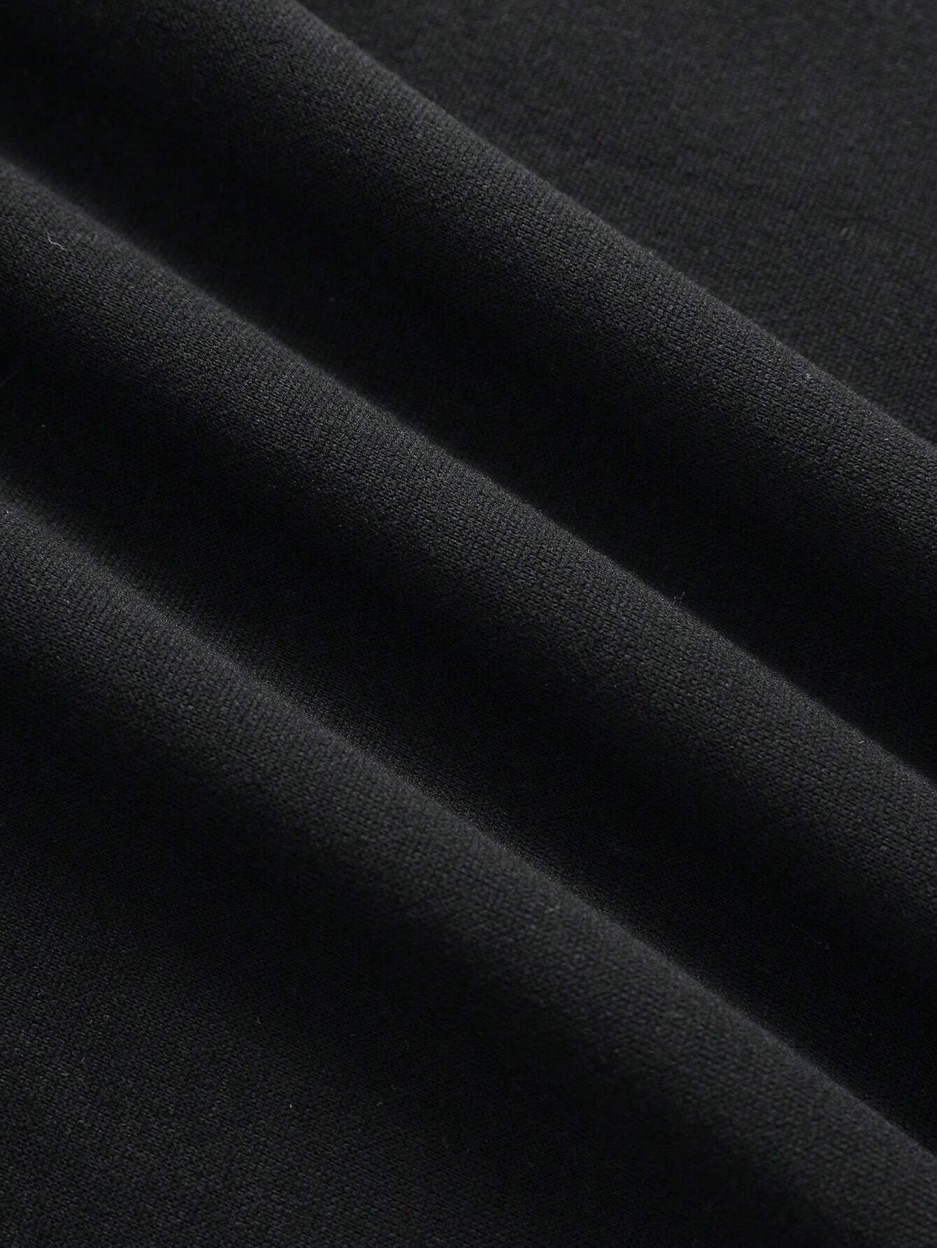 Women's Fleece Sweatshirt Solid Color Letter Kangaroo Pocket Drawstring Print Hoodie Wholesale_voghion.com