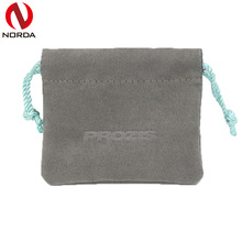 厂家批发仿皮绒束口袋麂皮绒拉绳布袋收纳袋加工饰品袋