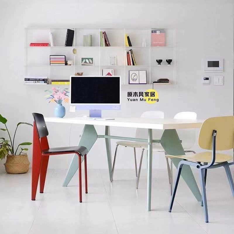Журнальный столик в скандинавском стиле, простой учебный домашний офисный стол, дизайнерский прямоугольный компьютерный стол, верстак