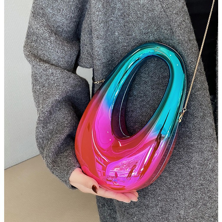 Bolsa de cena transfronteriza europea y americana, botella de vino de luna elíptica, bolsa de mano, boda de moda, nicho, bolsa de noche