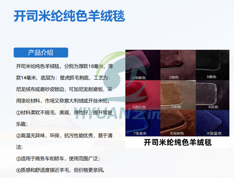 Factory direct sales of car-specific floor mats, thickened and reinforced with curved yarn carpet style, with positioning clips
