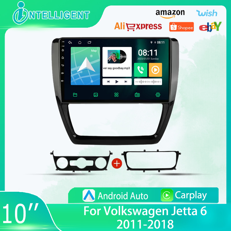 适用于大众捷达 11-18年 安卓中控GPS车载导航/智能蓝牙carplay