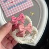 Fuchsia brand cute Japanese hair rope with bow, hair accessory, simple and elegant design