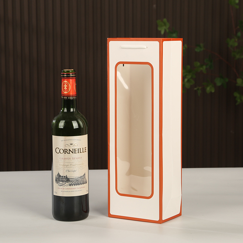 와인 가방-흰색 오렌지 프레임; 흰색 판지; 8.5*12.5*36CM