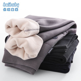 Children's Wear Autumn and Winter fleece-lined Thickened Warm Pants Boys' Leggings Teenagers Velvet Pants Children's Thermal Cotton Pants