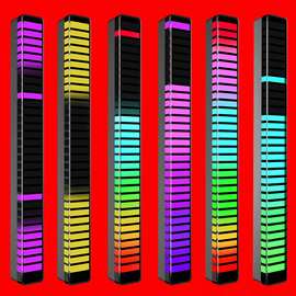 RGB声控声控音乐节奏灯LED电脑车载氛围3D拾音灯