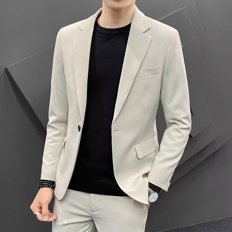 High-End Small Suit Men's Spring and Autumn Business Korean Version Cheap Handsome Casual Slim Suit Jacket Foreign Trade Wholesale