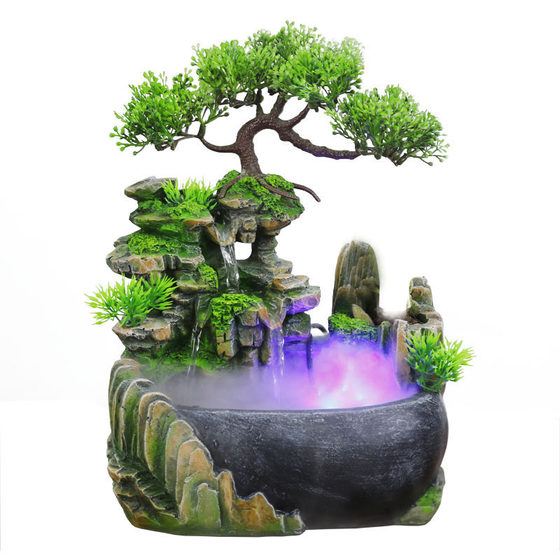 Creative gifts small rockery flowing water desktop decoration humidifier office crafts constant