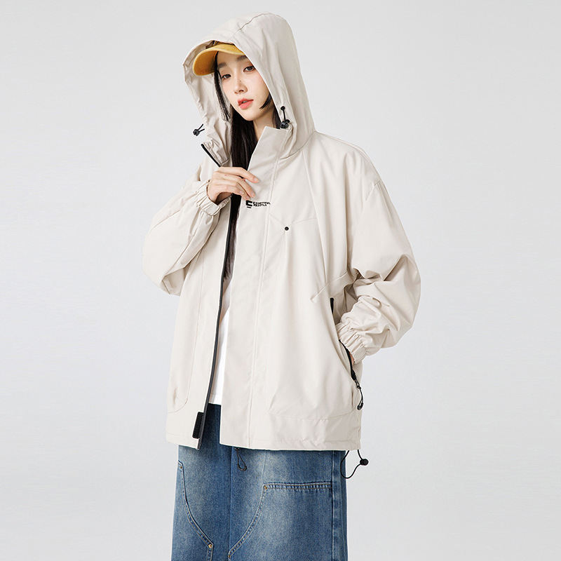 Couple Style Spring Autumn Jacket Thin Women Waterproof Trench Coat Outdoor Windbreaker Men_voghion.com