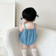 2025 Summer New Climbing Suit Baby Small Sling Thin Jompsuit 5215 Newborn Baby Girl Mushroom Bag Fat Clothes